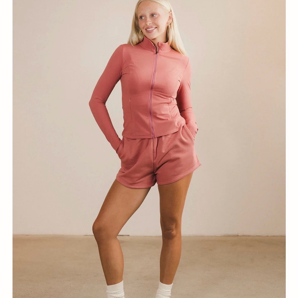 women’s strawberry color athletic/ lounge shorts by fancy